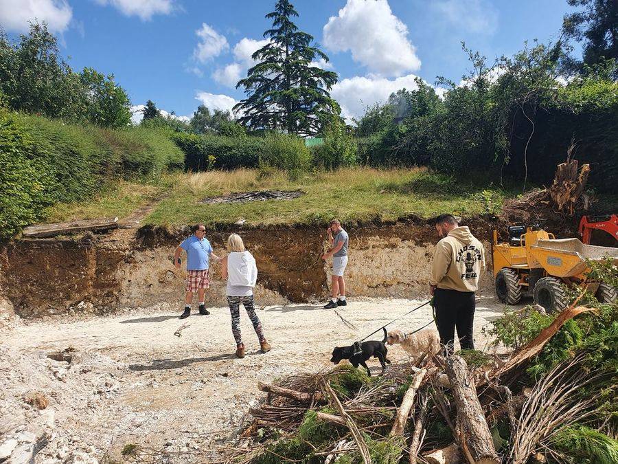 Groundworks on a development site
